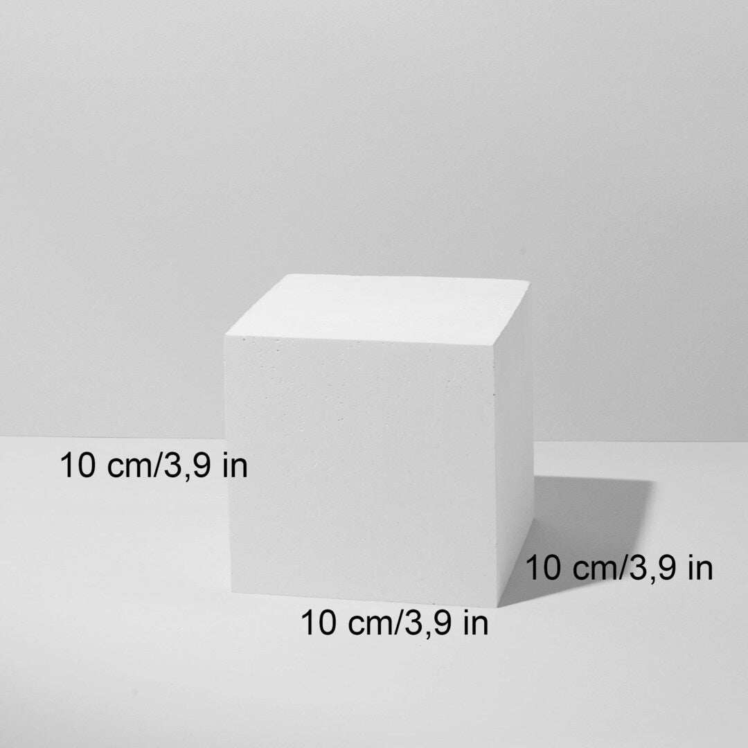 Ivory Jewelry Display Duo: Cube and Fluted Pedestal