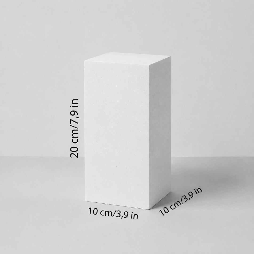 Set de neuf blocs de présentation de bijoux en gris et blanc