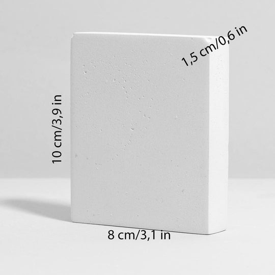 Textured white display slab approx. 10 x 8 x 1.5 cm