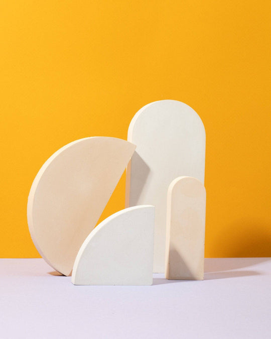 Concrete Prop Set - Minimalist Arch and Semi - Circle Forms - Content Props