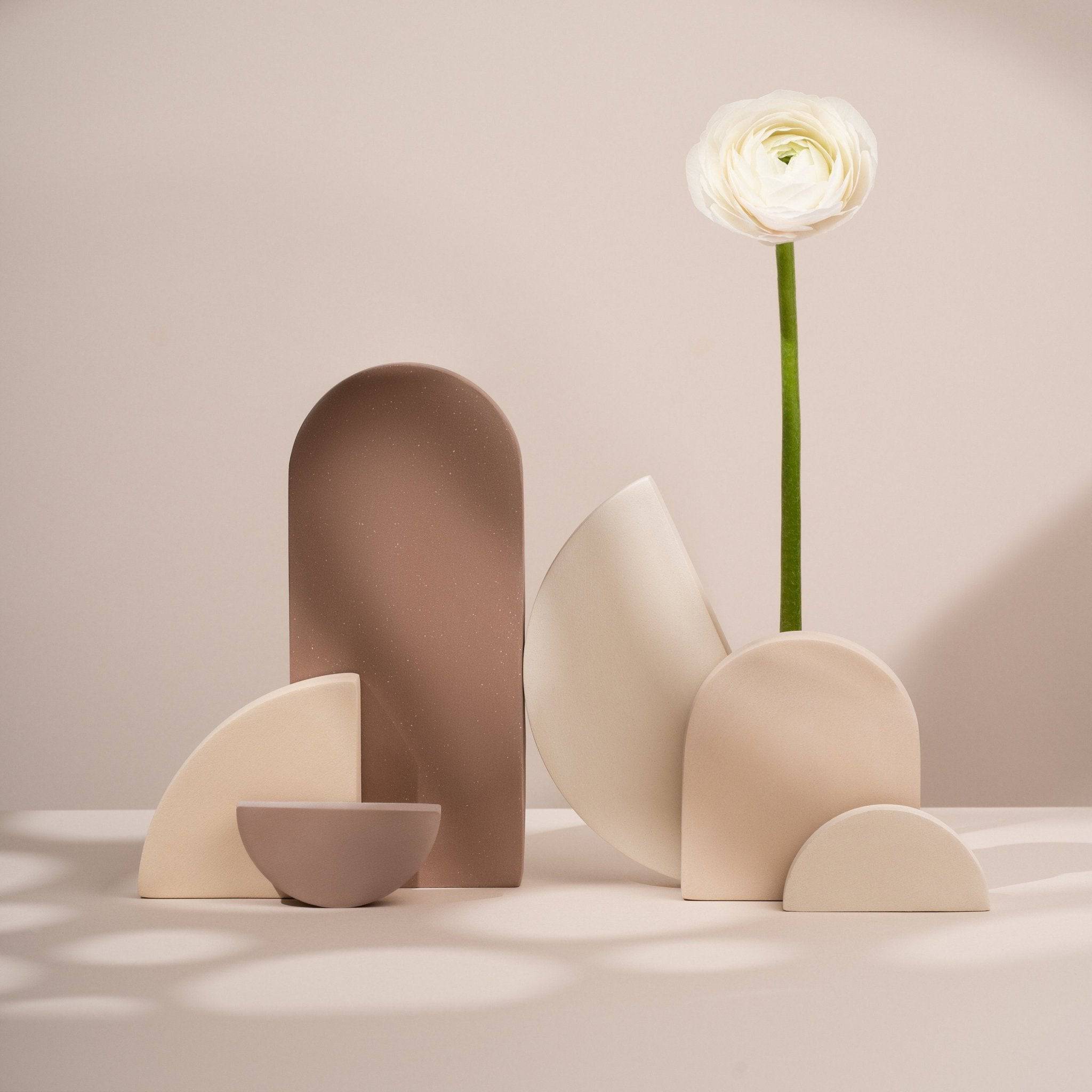 Concrete Prop Set - Minimalist Arch and Semi - Circle Forms - Content Props