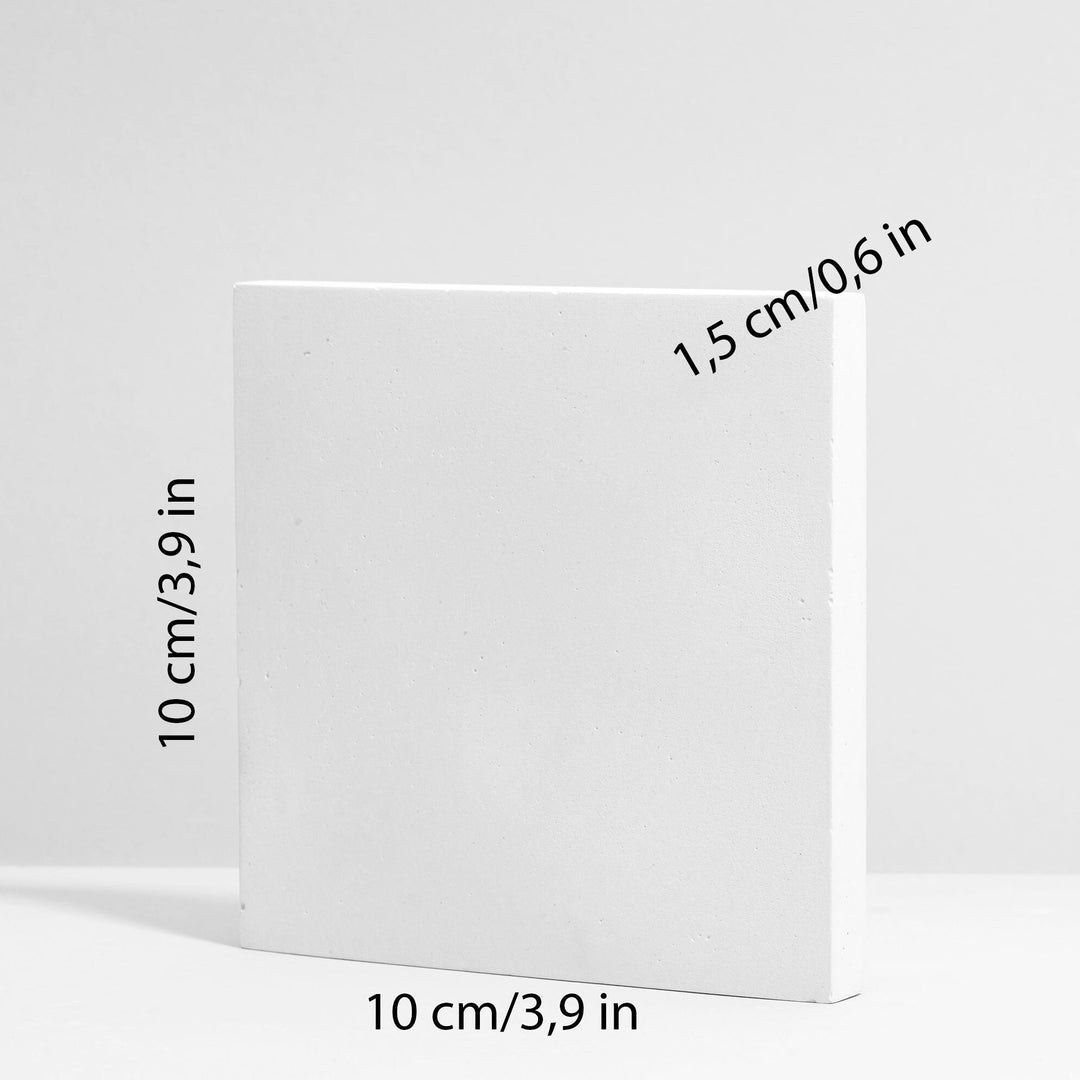 Square display platform, approx. 10 x 10 x 1.5 cm / 3.9 x 3.9 x 0.6 in
