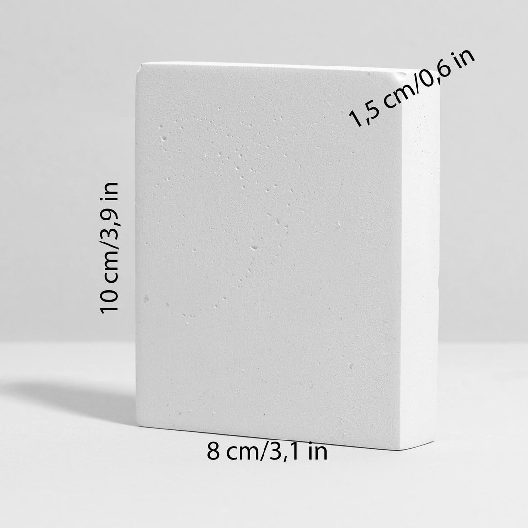 Rectangular textured display block 10 x 8 x 1.5 cm