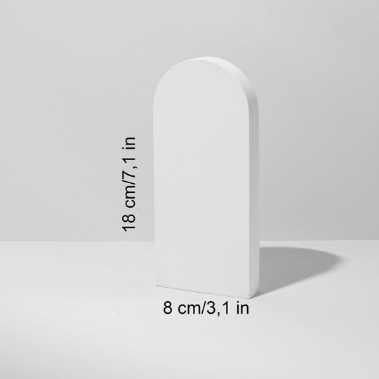 Arch top display block, approx. 18 x 8 cm / 7.1 x 3.1 in