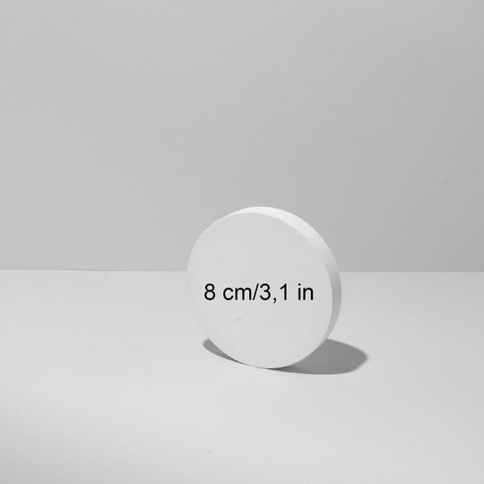 Round display disc 8 cm diameter with matte finish